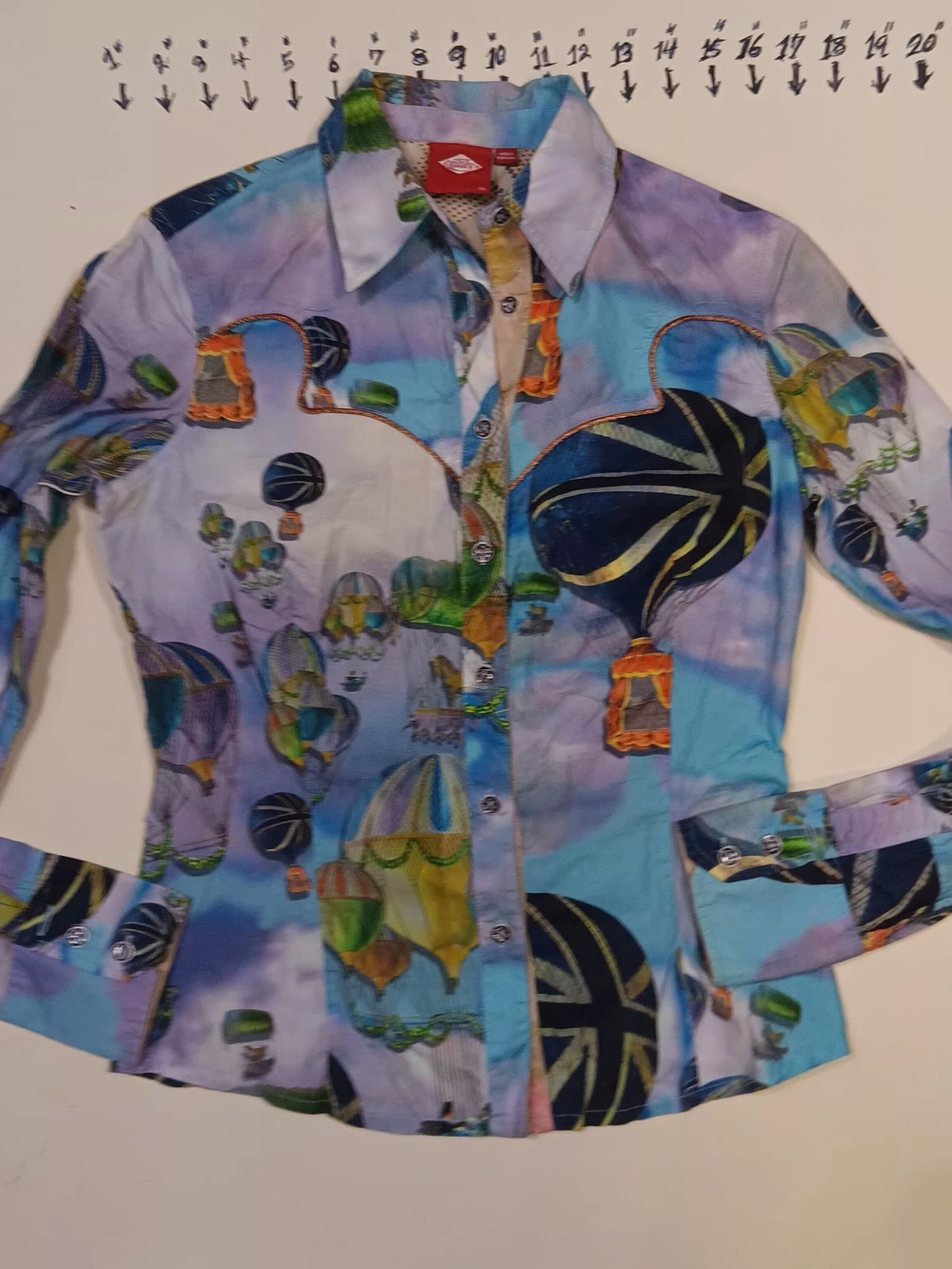 Oilily Multicolor Hot-Air Balloon Print Button-Down Shirt
